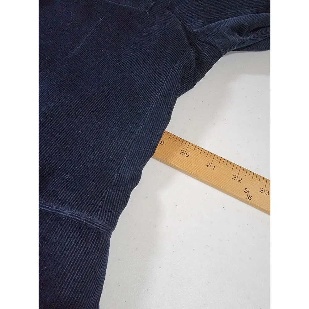 Stafford Signature 2-Button Navy Corduroy Suit Jacket Sport Coat Blazer - 38R